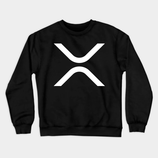 New XRP Logo (white on dark background) Crewneck Sweatshirt by cryptogeek